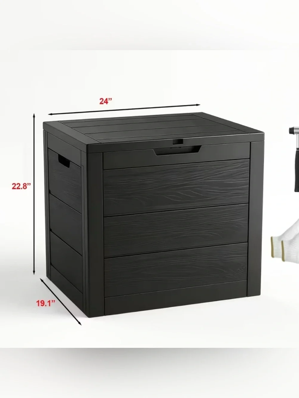 35 Gallon Resin Deck Box, Waterproof UV Resistant Outdoor Storage Box new